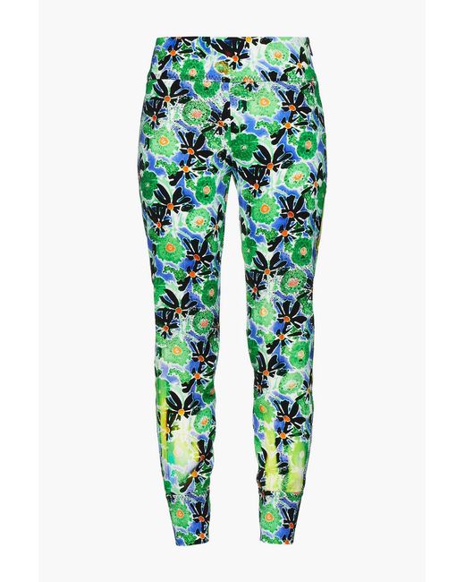 Prada Green Printed Jersey leggings