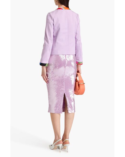 Emilio Pucci Pink Jacke aus twill aus einer baumwollmischung mit print