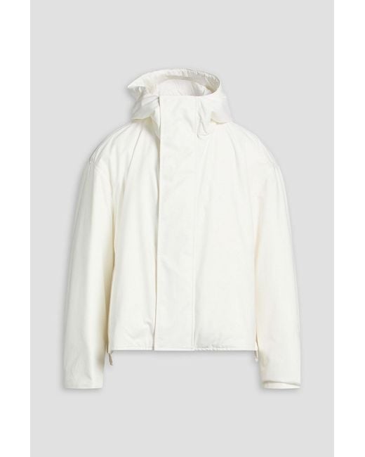 Jil Sander White Cotton-Poplin Hooded Jacket for men
