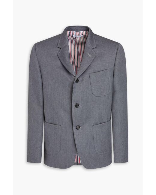 Thom Browne Gray Wool-twill Blazer for men