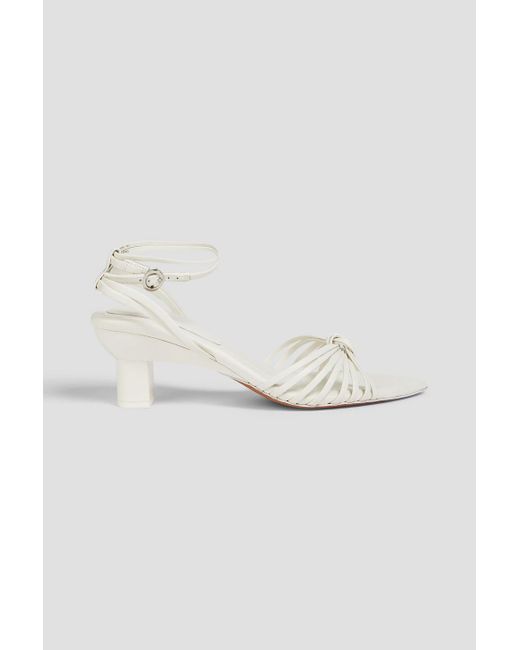 3.1 Phillip Lim White Knotted Leather Sandals