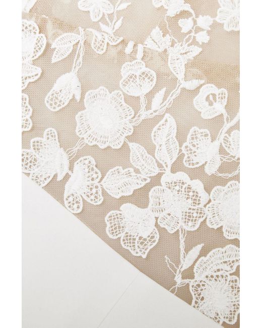 Rime Arodaky White Malak embroidered tulle and crepe jumpsuit