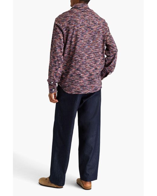 Missoni Purple Space-dyed Cotton-jersey Shirt for men