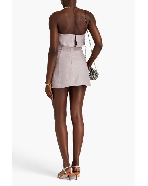 Bondi Born Pink Elba trägerloses minikleid aus leinen-twill