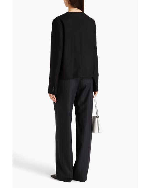 Loulou de Saison Black Wool-blend Twill Jacket
