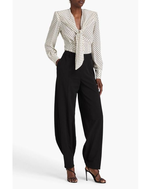 Jean Paul Gaultier Black Twill Tapered Pants