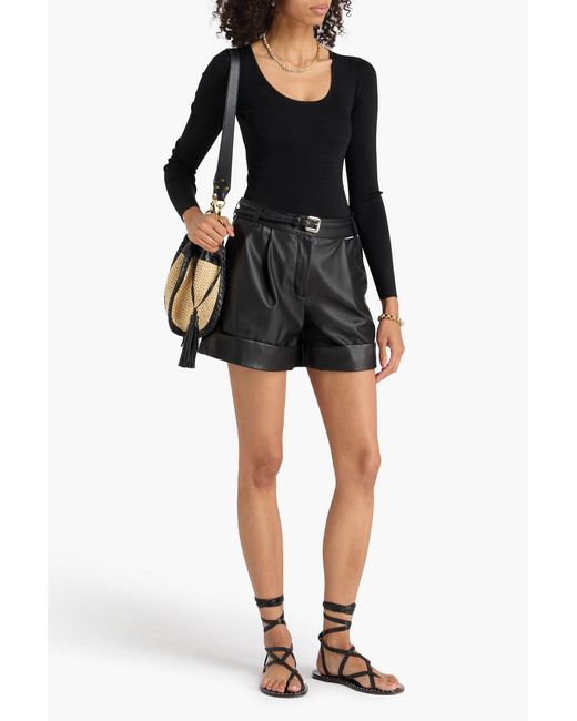 Zimmermann Black Metallic Stretch-Jersey Bodysuit