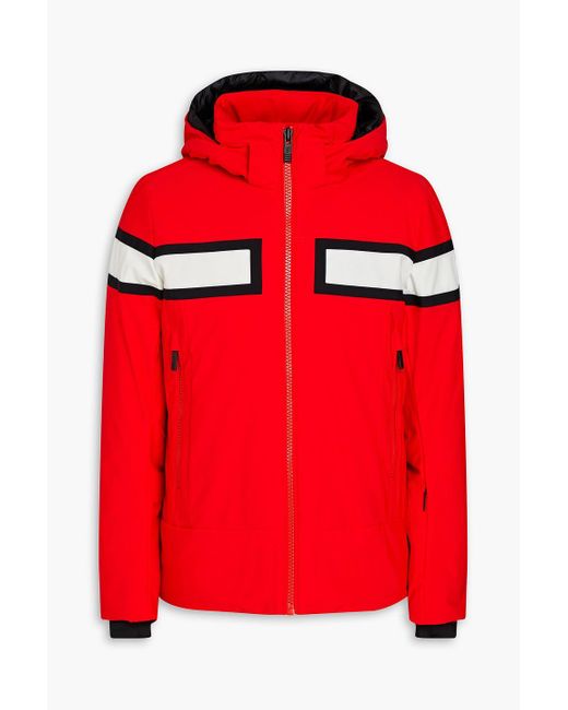 Fusalp Red Vianney Striped Hooded Ski Jacket for men