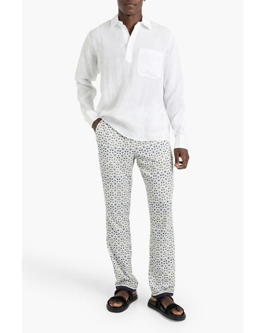 Orlebar Brown White Shanklin Linen Shirt for men