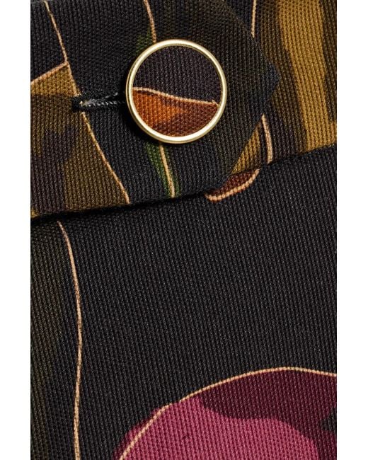 Farm Rio Red Printed Cotton And Lyocell-Blend Canvas Wide-Leg Pants