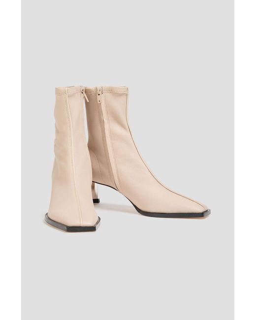 STUDIO AMELIA Natural Sockette 70 Leather Ankle Boots