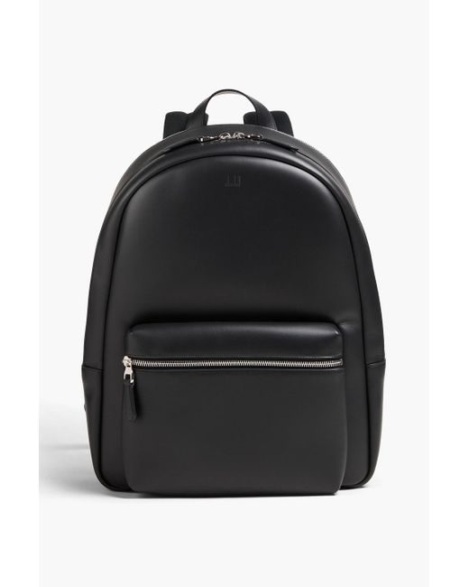 Dunhill Black Hampstead Leather Backpack for men