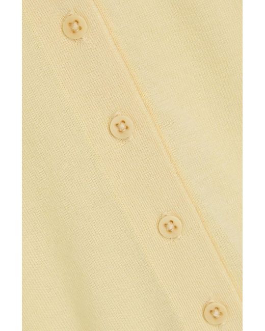 Tibi Yellow Wool, Cashmere And Silk-blend Vest