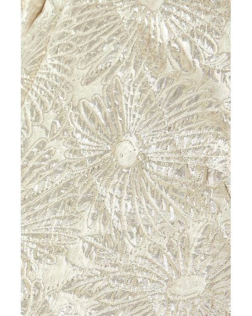 Dries Van Noten Natural Reversible Quilted Metallic Wool-Blend Brocade And Floral-Print Silk-Blend Jacket