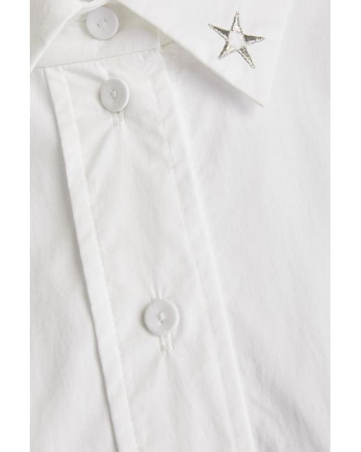 Saloni White Gigi Cotton-poplin Shirt