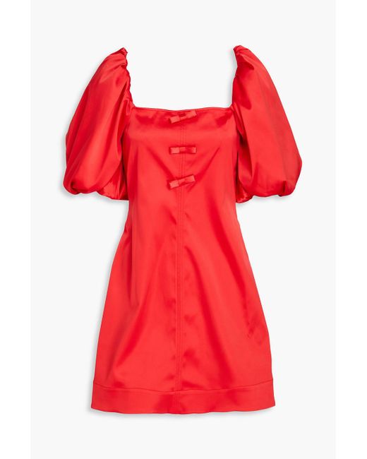 Robe D'été Ganni - Rouge Vif - Taille 38 - Coupe Midi Moulante - Neuf Sans étiquettes