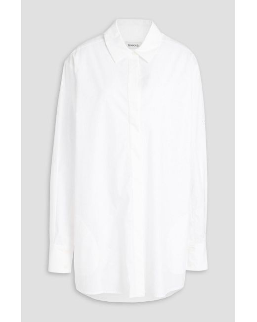 Jonathan Simkhai White Alfansa Cotton-poplin Shirt