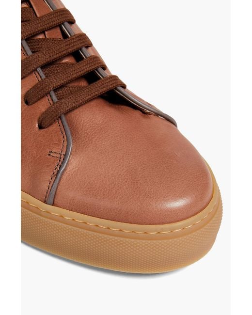 Paul Smith Brown Banf Leather Sneakers for men