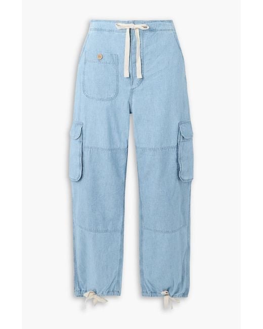 Polo Ralph Lauren Blue Cotton-chambray Cargo Pants