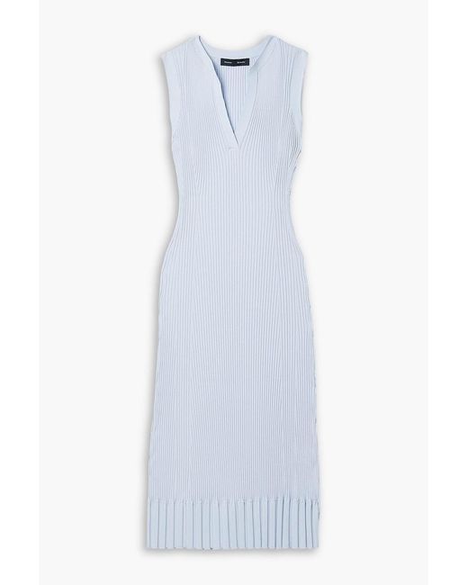 Proenza Schouler White Tatum Ribbed-Knit Midi Dress
