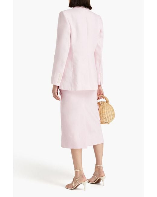 Zimmermann Pink Linen Blazer
