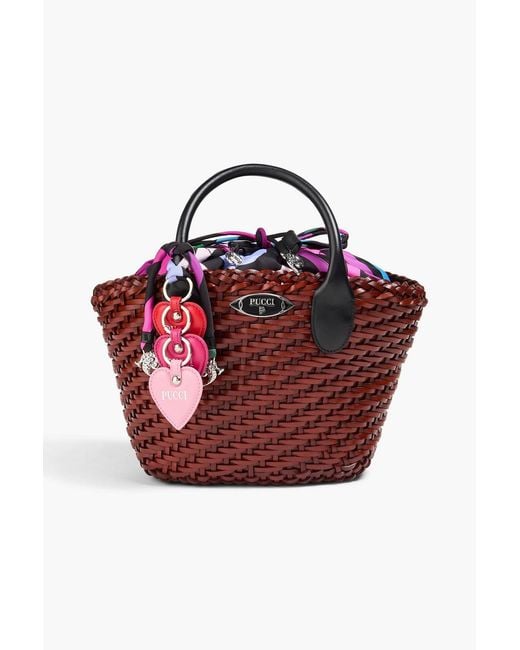 Emilio Pucci Red Leather Bucket Bag