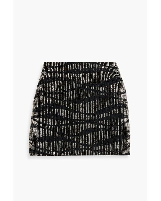 retroféte Black Emory Bead-embellished Tulle Mini Skirt