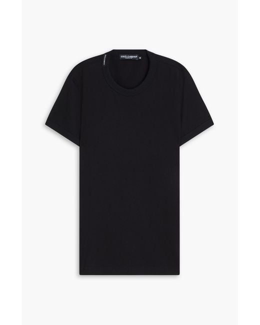 Dolce & Gabbana Black Cotton-jersey T-shirt for men
