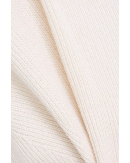 Rag & Bone White Kaylee Ribbed Cashmere Sweater