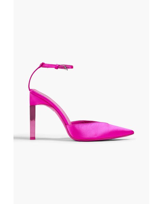 The Attico Pink Perine Satin Pumps