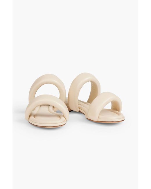 Alexandre Birman White Lilla Padded Leather Sandals