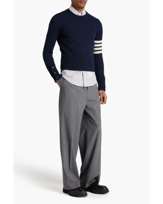 Thom Browne Wollpullover mit streifen in Blue für Herren