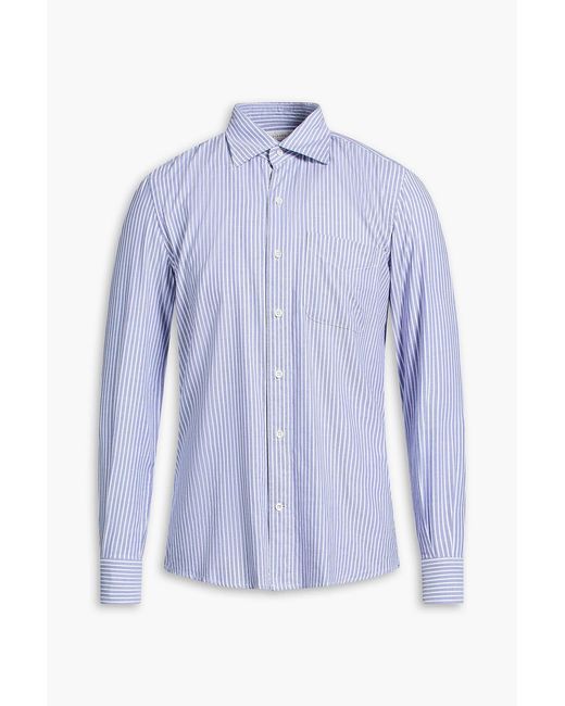 Slowear Blue Glanshirt Striped Cotton Shirt for men