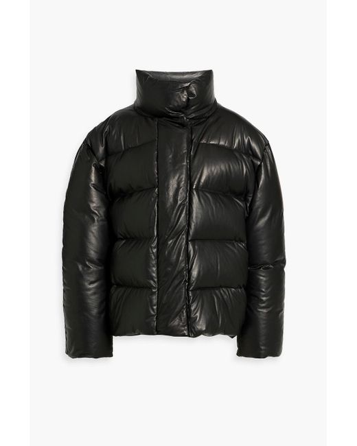 Magda Butrym Black Quilted Padded Leather Jacket
