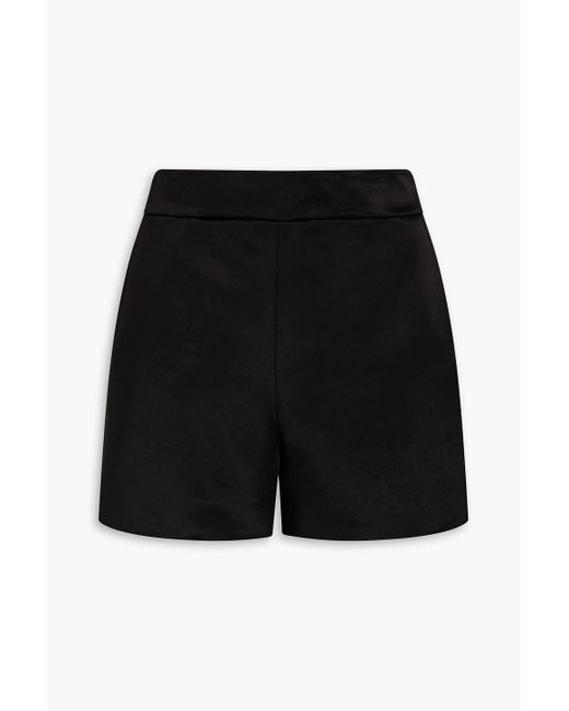 Theory Black Shorts aus glänzendem twill