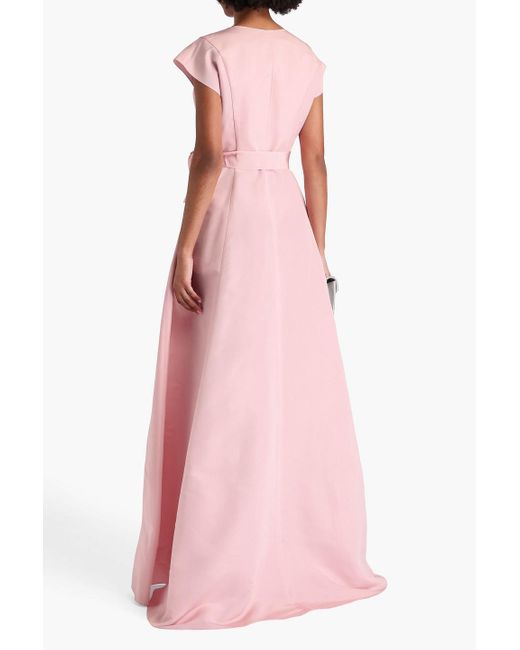 Carolina Herrera Pink Silk-faille Gown