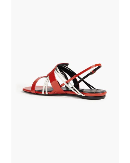 Roger Vivier Red Patent-leather Slingback Sandals