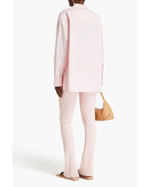 Loulou Studio Pink Espanto Cotton-poplin Shirt