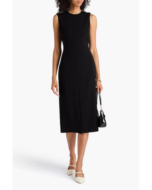 Theory Black Crepe Midi Dress
