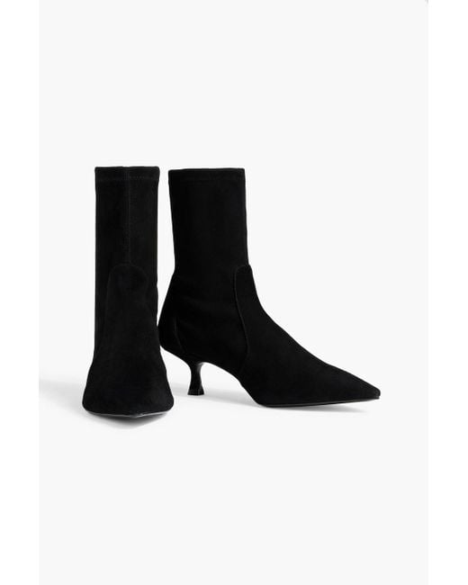 Stuart Weitzman Black Ankle boots "naomi" aus veloursleder