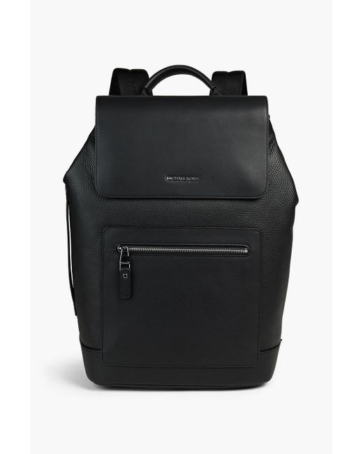 Michael Kors Black Pebbled-leather Backpack for men
