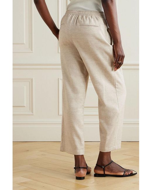 Maria McManus Natural Cosy Straight-Leg Ankle Drawstring Pants