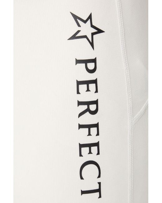 Perfect Moment White Logo-print Jersey leggings