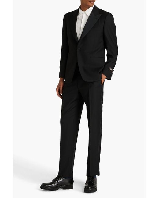 Canali Black Wool Suit for men