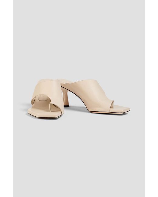 STUDIO AMELIA White Ida 70 Leather Mules