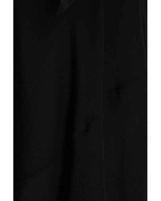 Helmut Lang Black Bluse aus seiden-crêpe
