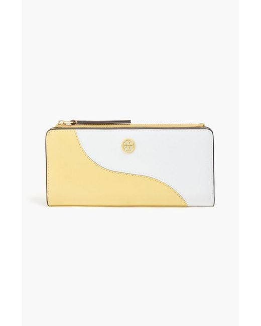 Tory Burch Natural Two-tone Leather Wallet