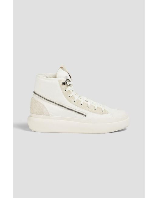Y-3 White Ajatu Court Canvas High-top Sneakers for men