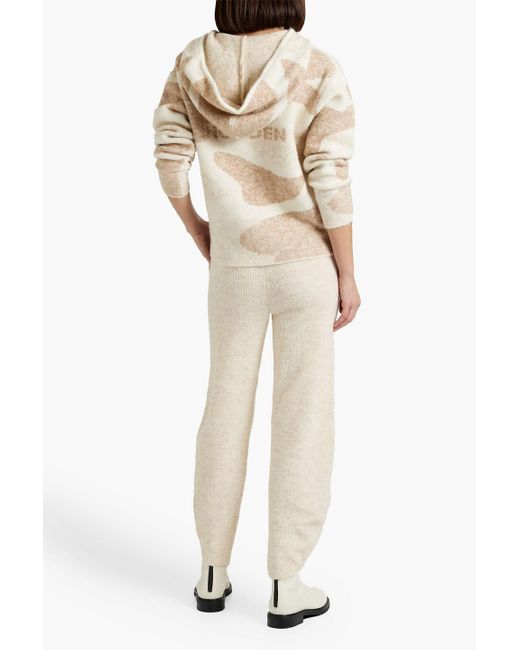 Holden White Chalet Mélange Ribbed-knit Track Pants