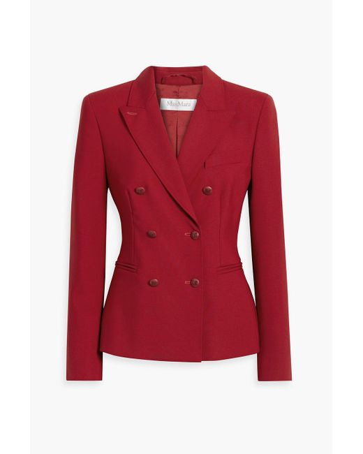 Max Mara Red Ace Double-breasted Wool Blazer